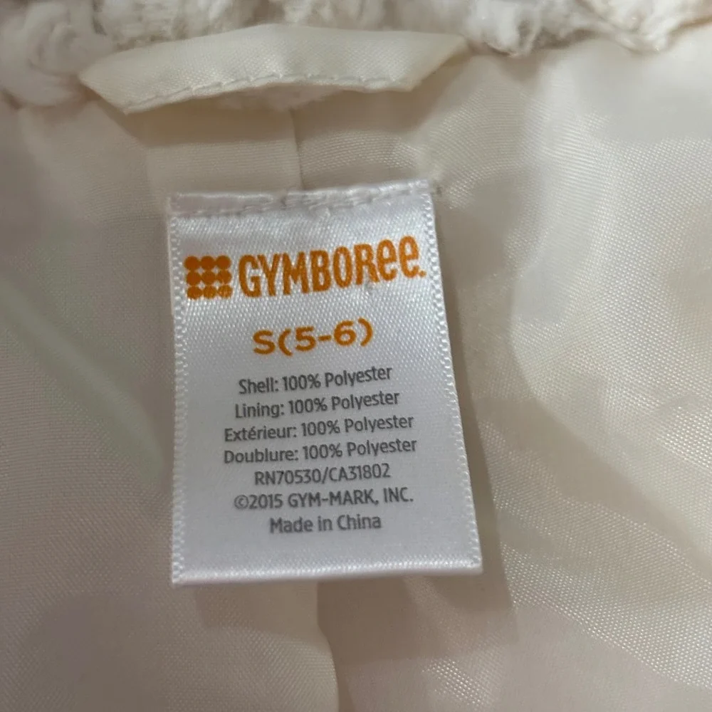 Gymboree Girls Faux Fur Bolero Shrug Bundle Black Rhinestone Ivory Rosette S 5-6